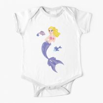 Little Cute Princess Mermaid Baby Onesie