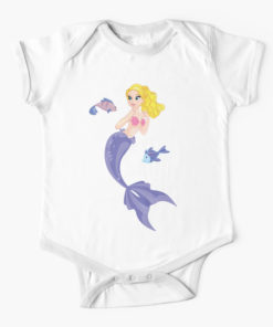 Little Cute Princess Mermaid Baby Onesie