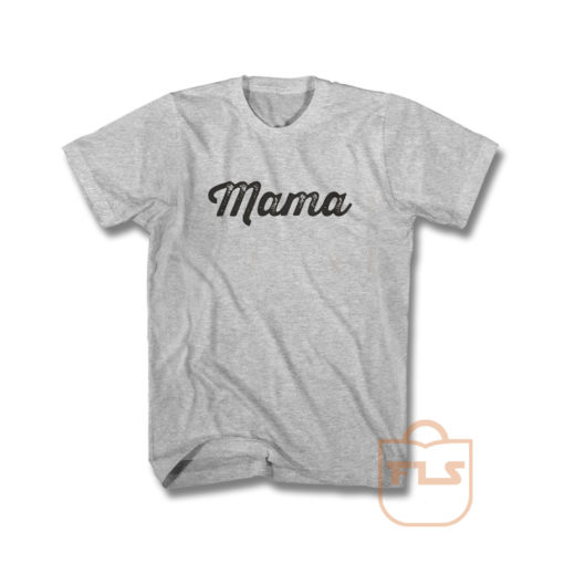 Mama Baseball Font T Shirt