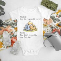 Piglet and Pooh How Do You Spell Love Baby Onesie