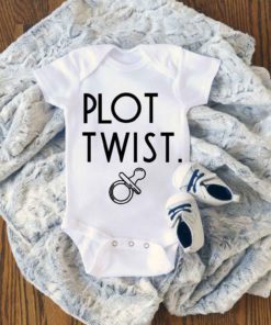 Plot Twist Pregnancy Announcement Baby Onesie