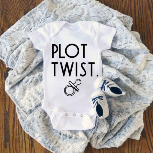 Plot Twist Pregnancy Announcement Baby Onesie