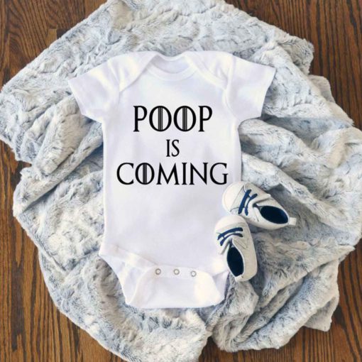 Poop is Coming Game Of Thrones Baby Onesie