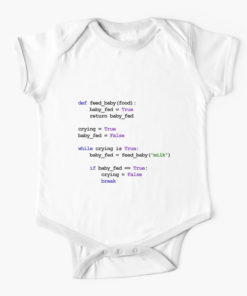 Python Code New Baby Rock baby to sleep Baby Onesie