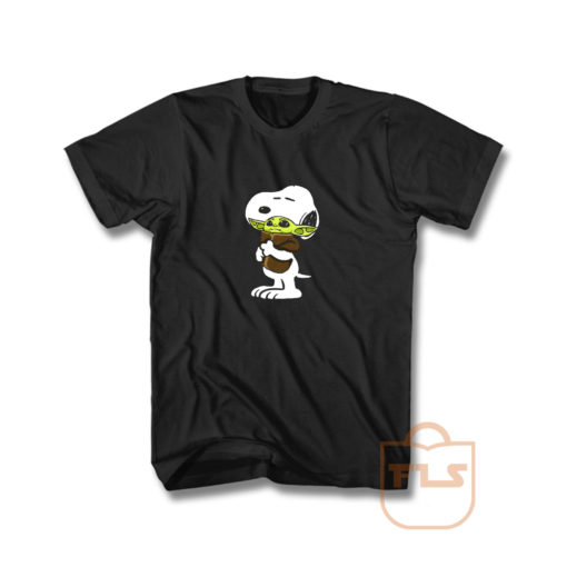 Snoopy Hug Baby Yoda T Shirt