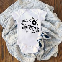 Snoopy Just Roll With It Baby Onesie