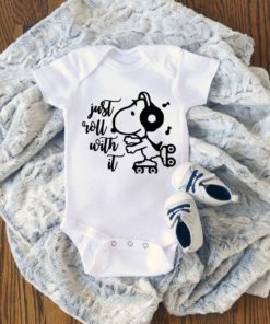 Snoopy Just Roll With It Baby Onesie