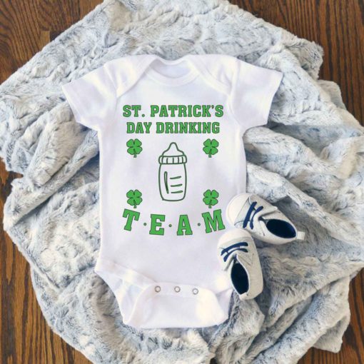 St Patricks Day Drinking Team Baby Onesie