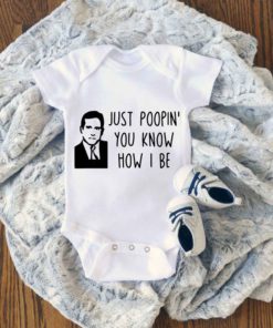 THE OFFICE Just Poopin Baby Onesie