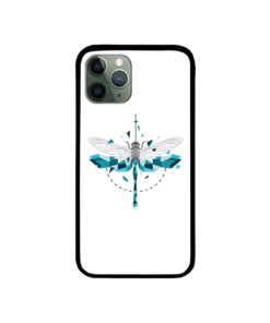 Blue Geometric Dragonfly iPhone Case