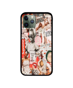 Red Retro Magazine Collage iPhone Case