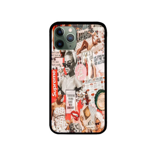 Red Retro Magazine Collage iPhone Case