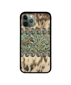 Rustic brown cowhide iPhone Case