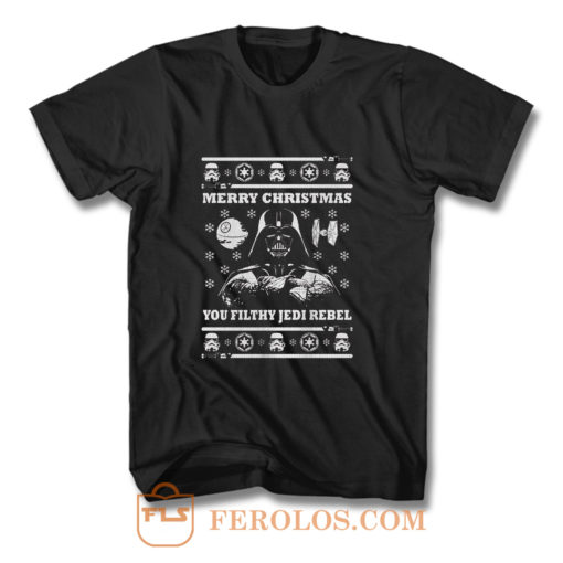 Darth Vader Merry Christmas You Filthy Jedi Rebel T Shirt