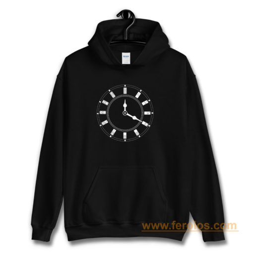 Domino Clock Dominoes Tiles Puzzler Game Hoodie