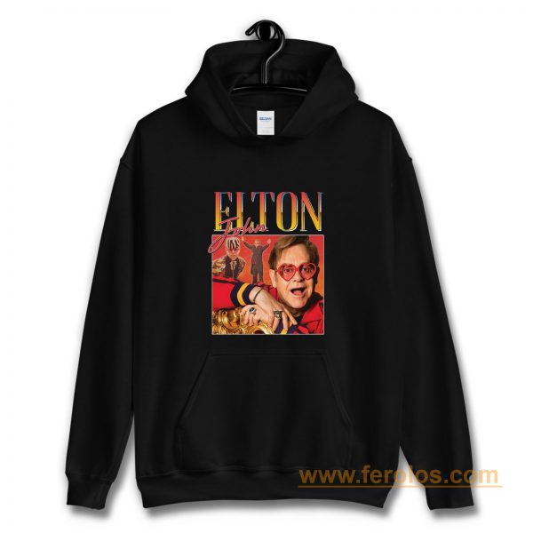 Elton John Homage Vintage Music Hoodie
