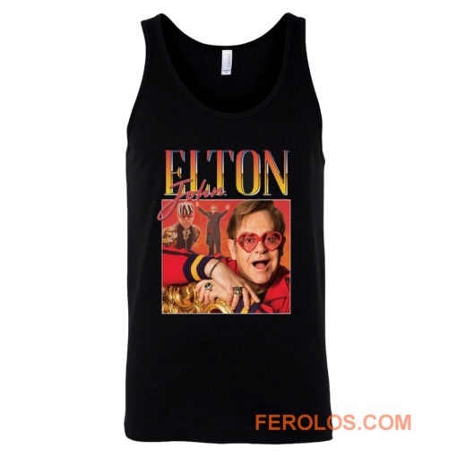 Elton John Homage Vintage Music Tank Top
