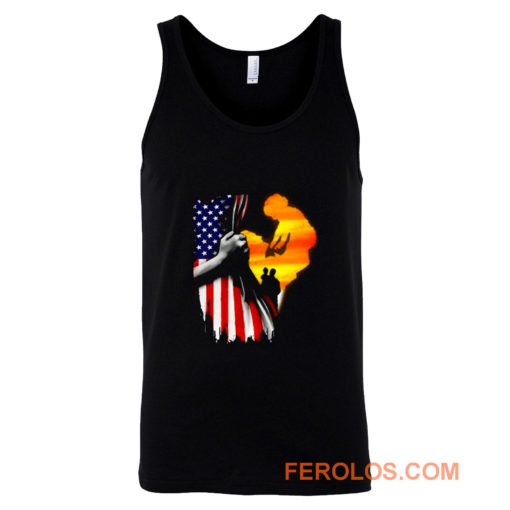 Father and son Usa Flag Tank Top