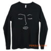 Line Art Face Drawing Long Sleeve