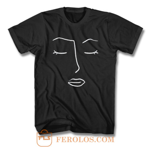 Line Art Face Drawing T Shirt