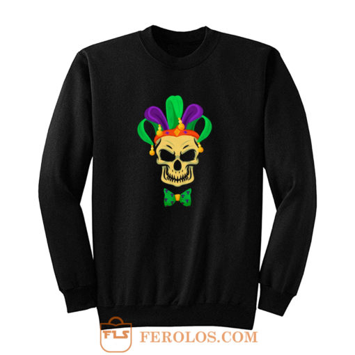 Mardi Gras Skull Party Carnival Festival Mask Sweatshirt