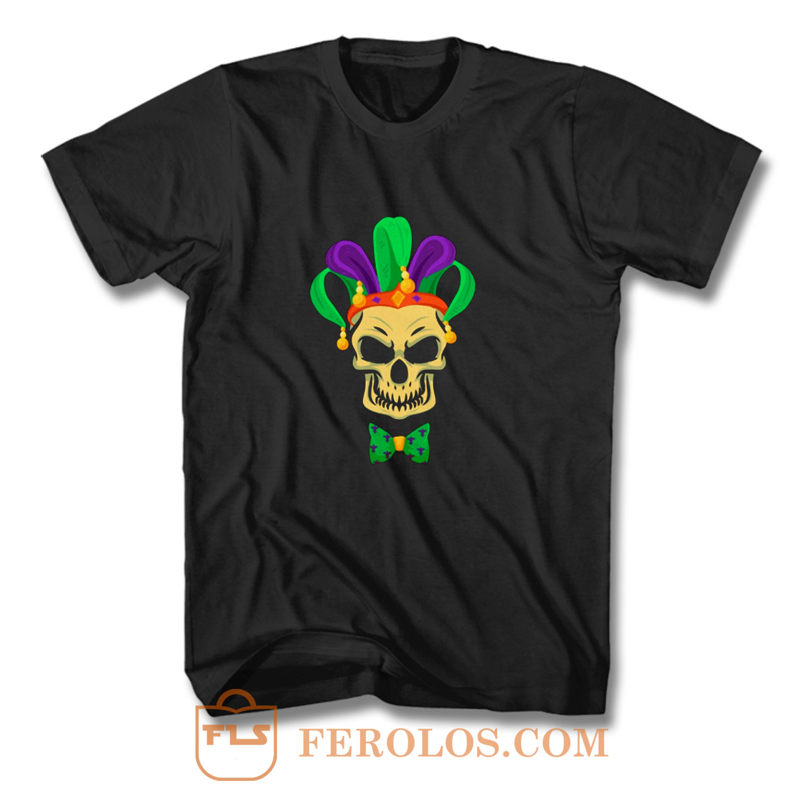 mardi gras skull shirt