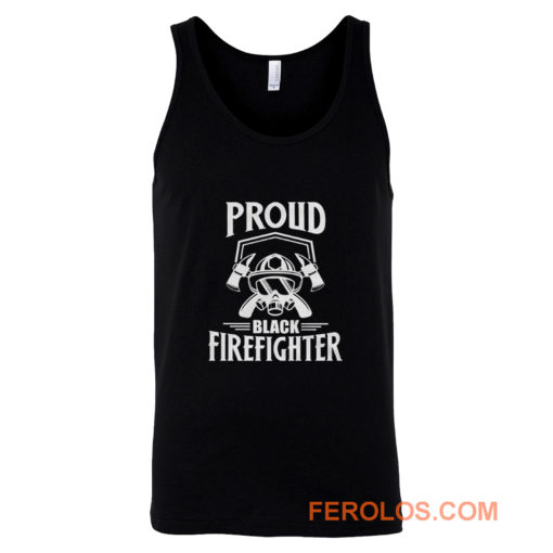 Proud Black Firefighter Tank Top