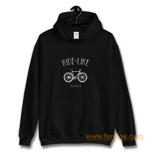 Retro Bicycle Mens black Mountainbike Fixie BMX cycling Hoodie