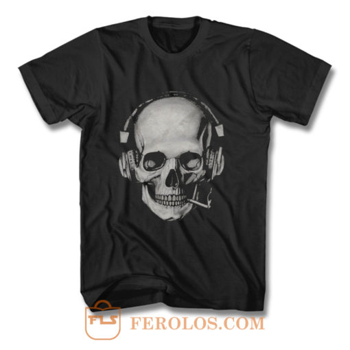 Smoking Skull T Shirt