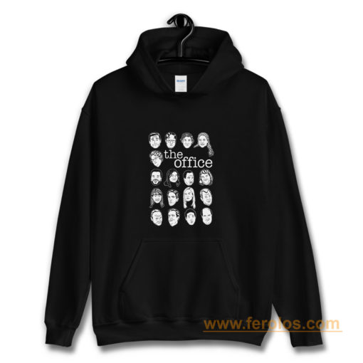 The US Office Character Faces Hoodie