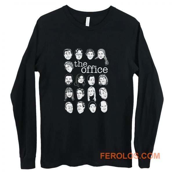 The US Office Character Faces Long Sleeve