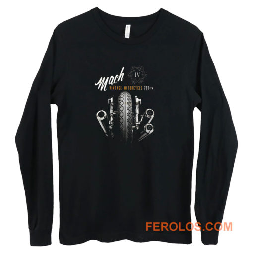 Vintage Motorcycle Black Mach 4 Long Sleeve