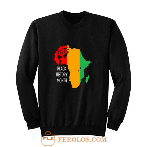 Black History Month Africa Origin Ancestral Power Ladies Sweatshirt