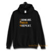 Bowling Beer Repeat Novelty Bowling Apparel Novelty Bowling Apparel Hoodie