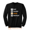 Cryptocurrency Blockchain Hodl BTC Bitcoin Miner Eat Sleep Mine Repeat Sweatshirt