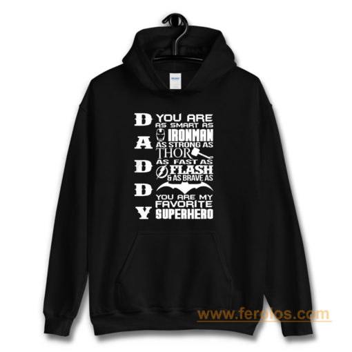 Daddy Superhero Marvel Thor Ironman Hoodie