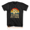 Dog Pitbull Resting Pit Face Vintage T Shirt