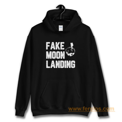 Fake News Landing Mission Conspiracy Theory Hoodie