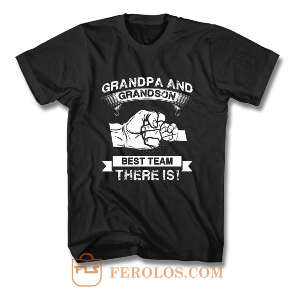 Grandpa and Grandson New Grandfather T Shirt