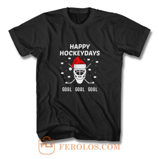 Happy Hockeydays Christmas Hockey T Shirt