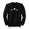 Heart Beat Rate Pulse Alaskan Malamute Dog Walking Sweatshirt