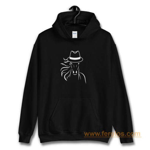 Horse With Fedora Hat Hoodie
