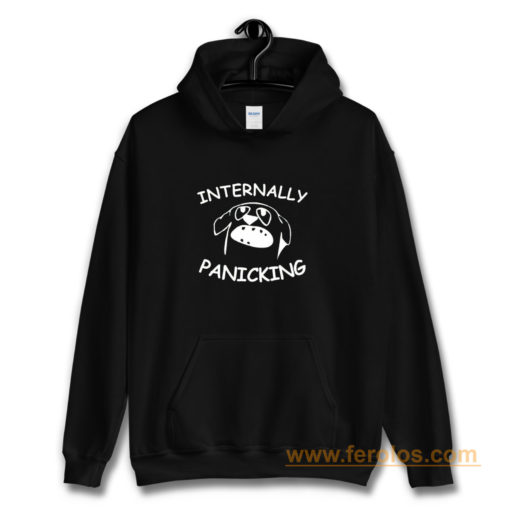 Internally Panicking Dog Hoodie