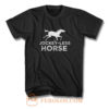 Jockey Less Horse Running Horse T Shirt