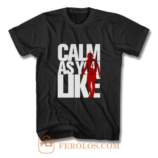 Liverpool FC Custom Calm As You Like White Red T Shirt