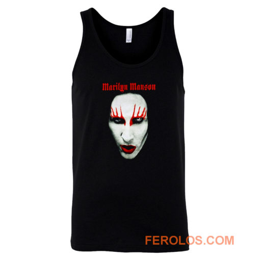 MARILYN MANSON Big Face Red Lips Gothic Tank Top