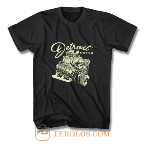 Mens Detroit Speed Shop Rocket T Shirt