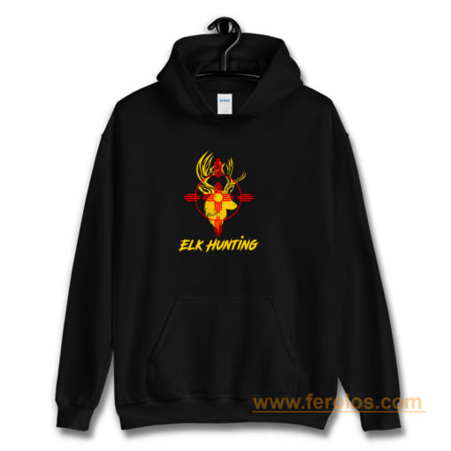 New Mexico State Flag Elk Hunting Hoodie