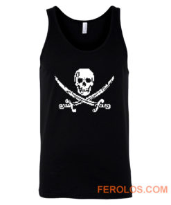 Pixel Skull and Crossbones Tank Top