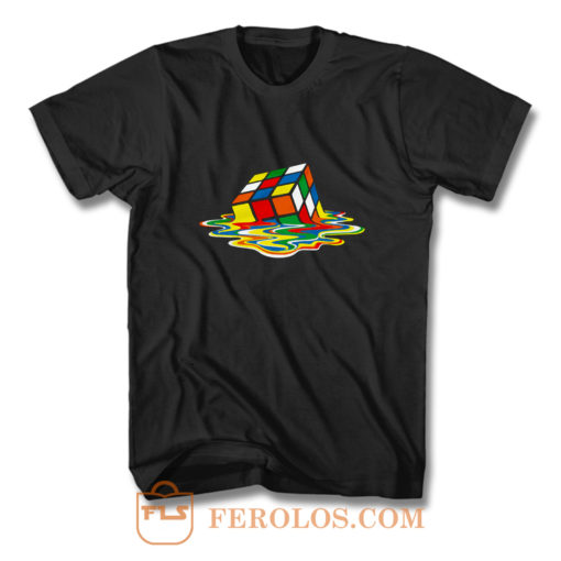 Rubicks Cube Melting Sheldon Coopers T Shirt